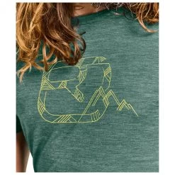 Ortovox 120 Cool Tec Mountain Logo T-Shirt - Merino Shirt -Ortovox Outdoor ortovox 120 cool tec mountain logo t shirt merino shirt detail 4