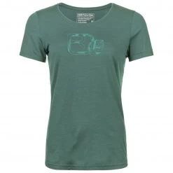 Ortovox Women's 120 Cool Tec Leaf Logo T-Shirt - Merino Shirt
