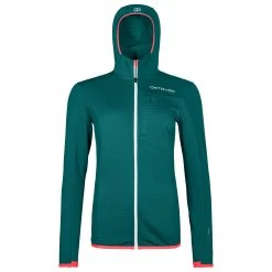 Ortovox Women's Fleece Light Grid Hooded Jacket - Fleece Jacket