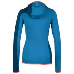 Ortovox Women's Fleece Light Grid Hooded Jacket - Fleece Jacket -Ortovox Outdoor ortovox womens fleece light grid hooded jacket fleece jacket detail 4